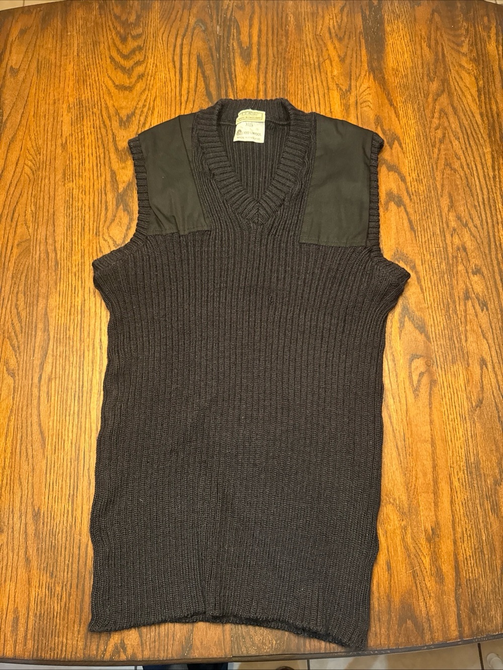 L.L. Bean Vintage Wool Sweater Vest, XLarge, Made In England